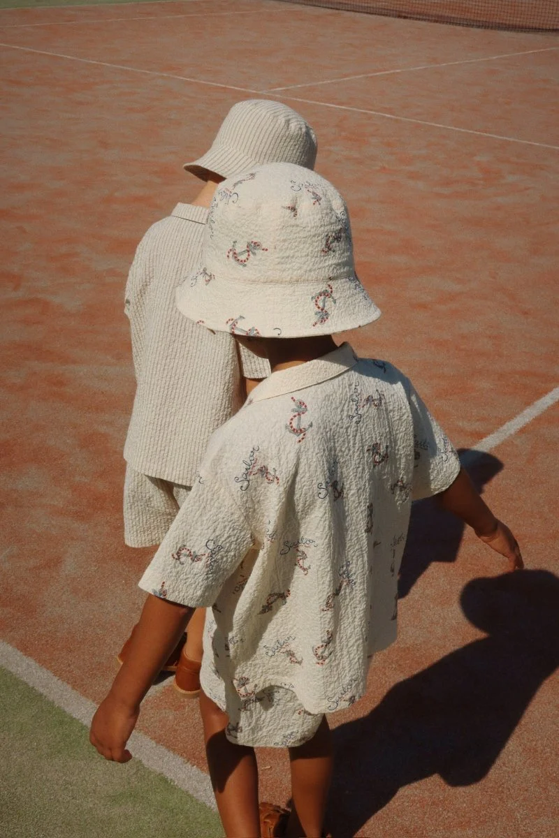 Konges Sloejd | Elliot Organic Short-Sleeved Shirt in 'Rock My Boat' Print - Image 5